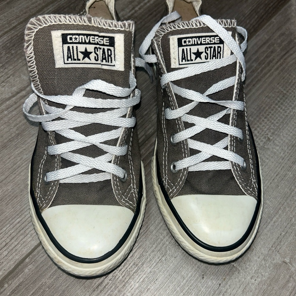 Converse Chuck Taylor All Star Gray Running Shoes Sneakers Youth Sz 3
